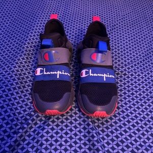 Champion, Size 9, Blue, and Red